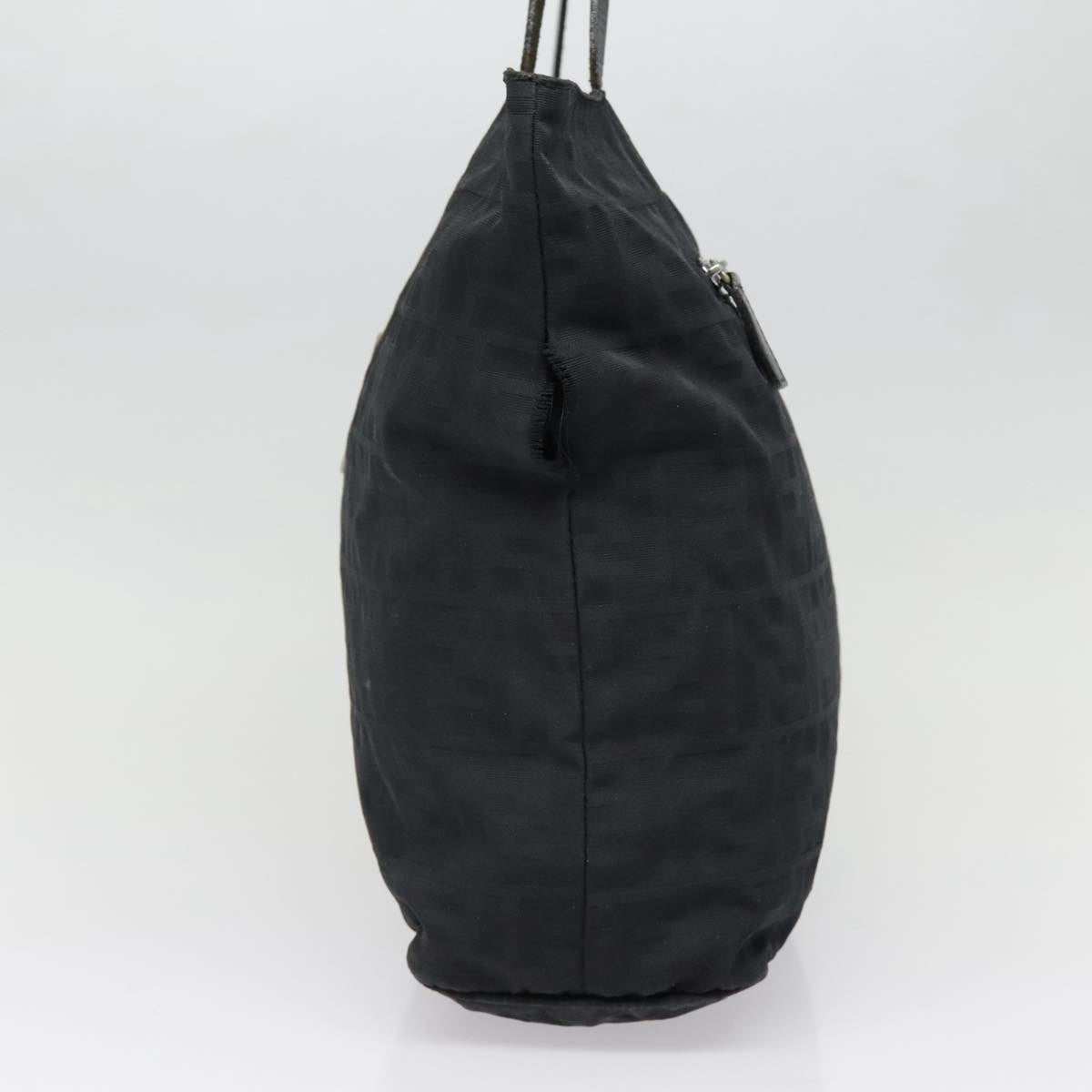 FENDI Zucca Canvas Tote Bag Silver Black yk15009