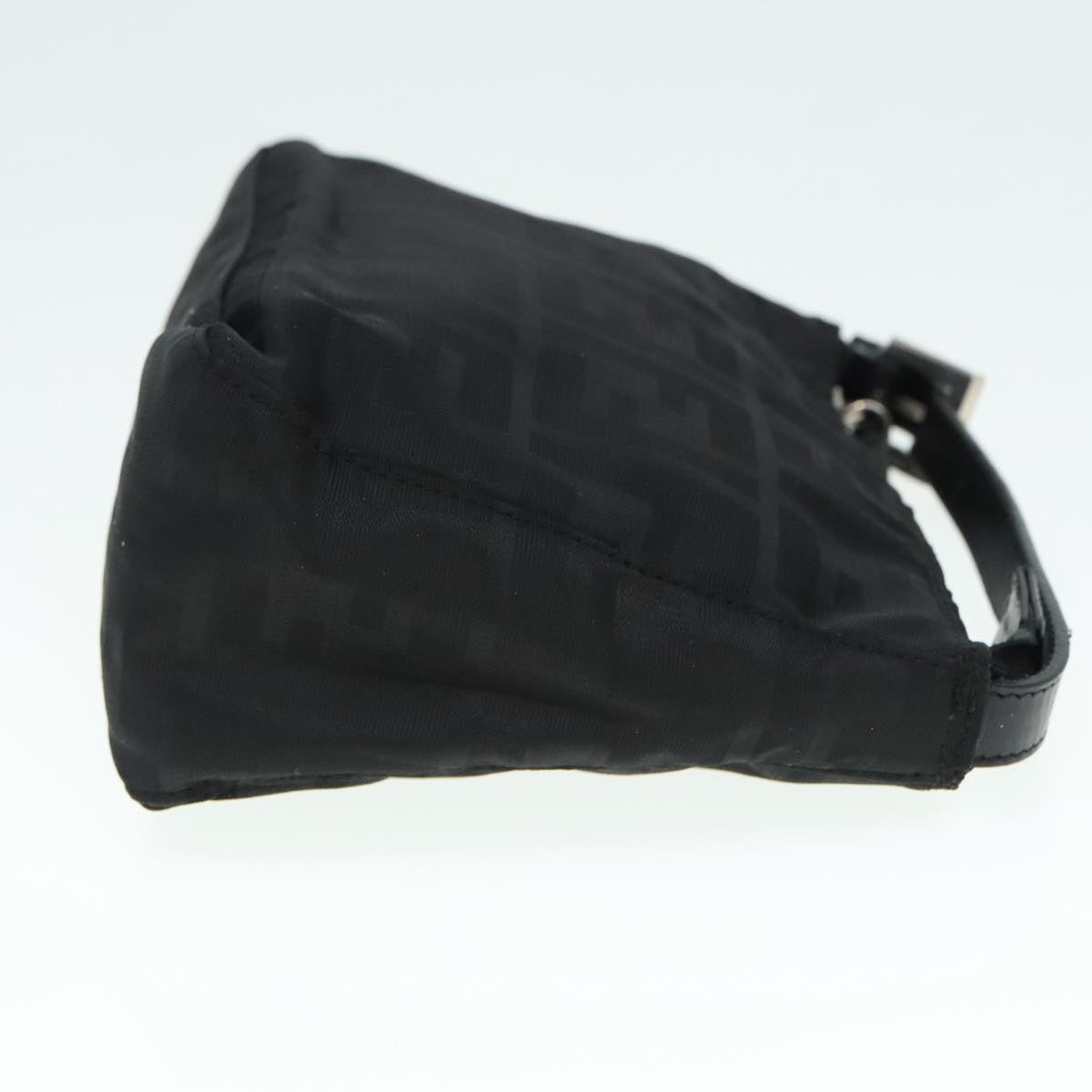FENDI Zucca Canvas Hand Bag Silver Black yk15030