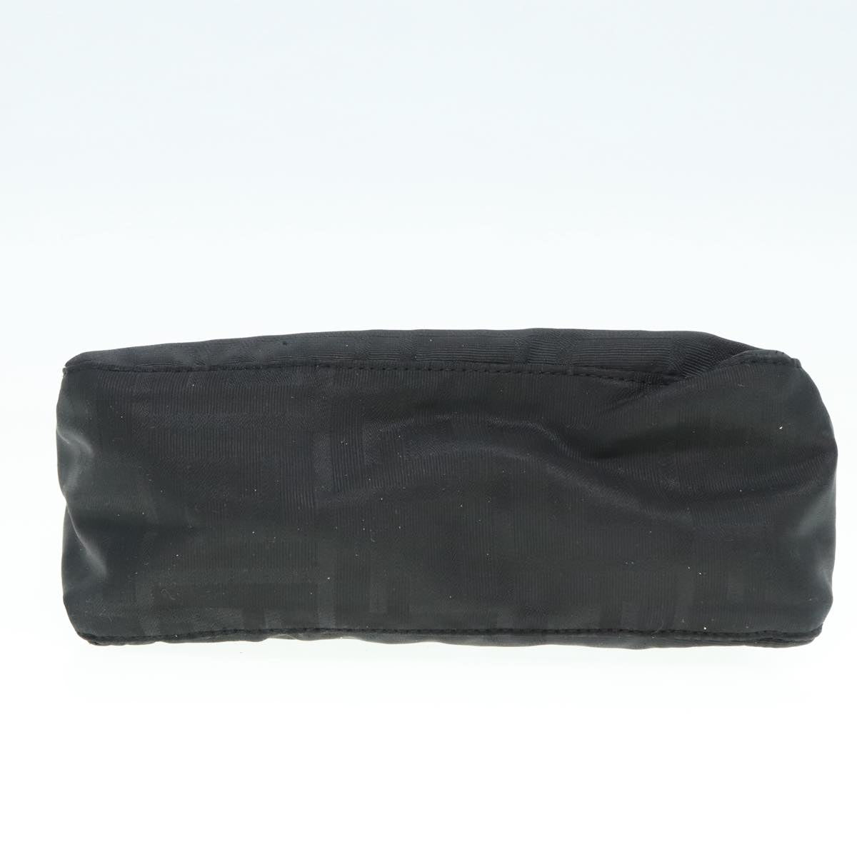 FENDI Zucca Canvas Hand Bag Silver Black yk15030