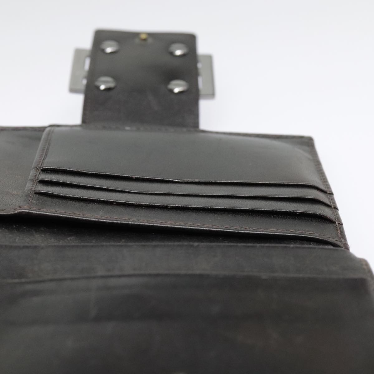 FENDI Zucca Canvas Wallet Black Brown yk15059