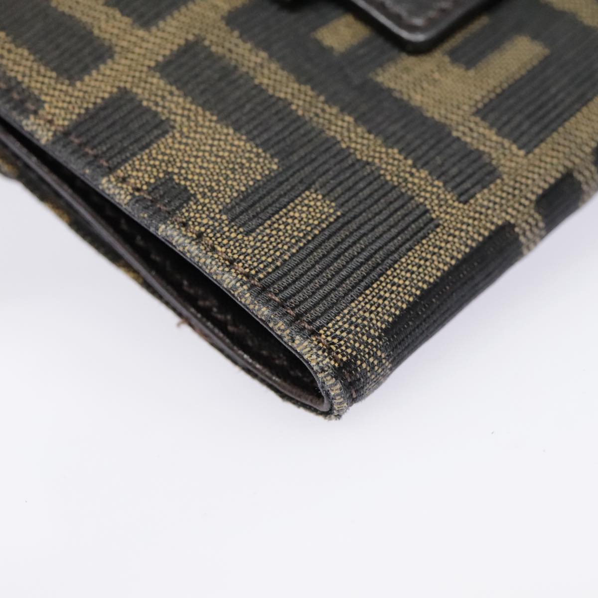 FENDI Zucca Canvas Wallet Black Brown yk15059