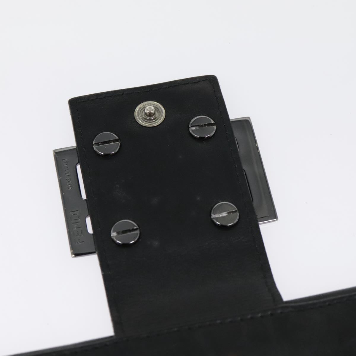FENDI Zucchino Canvas Long Wallet Black Silver yk15074