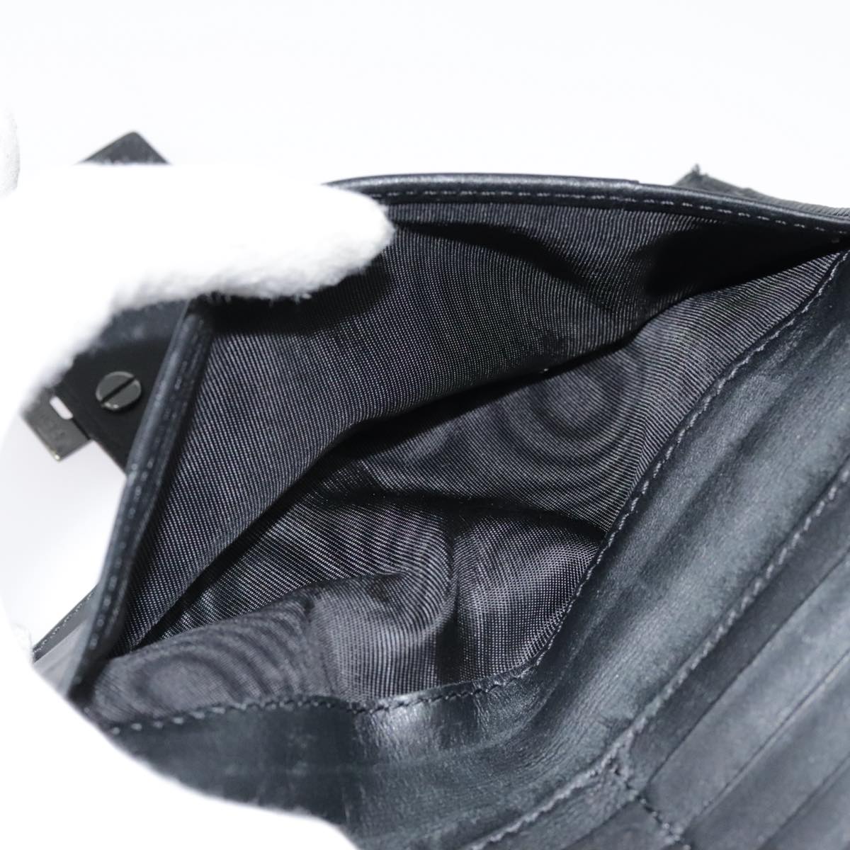 FENDI Zucchino Canvas Long Wallet Black Silver yk15074