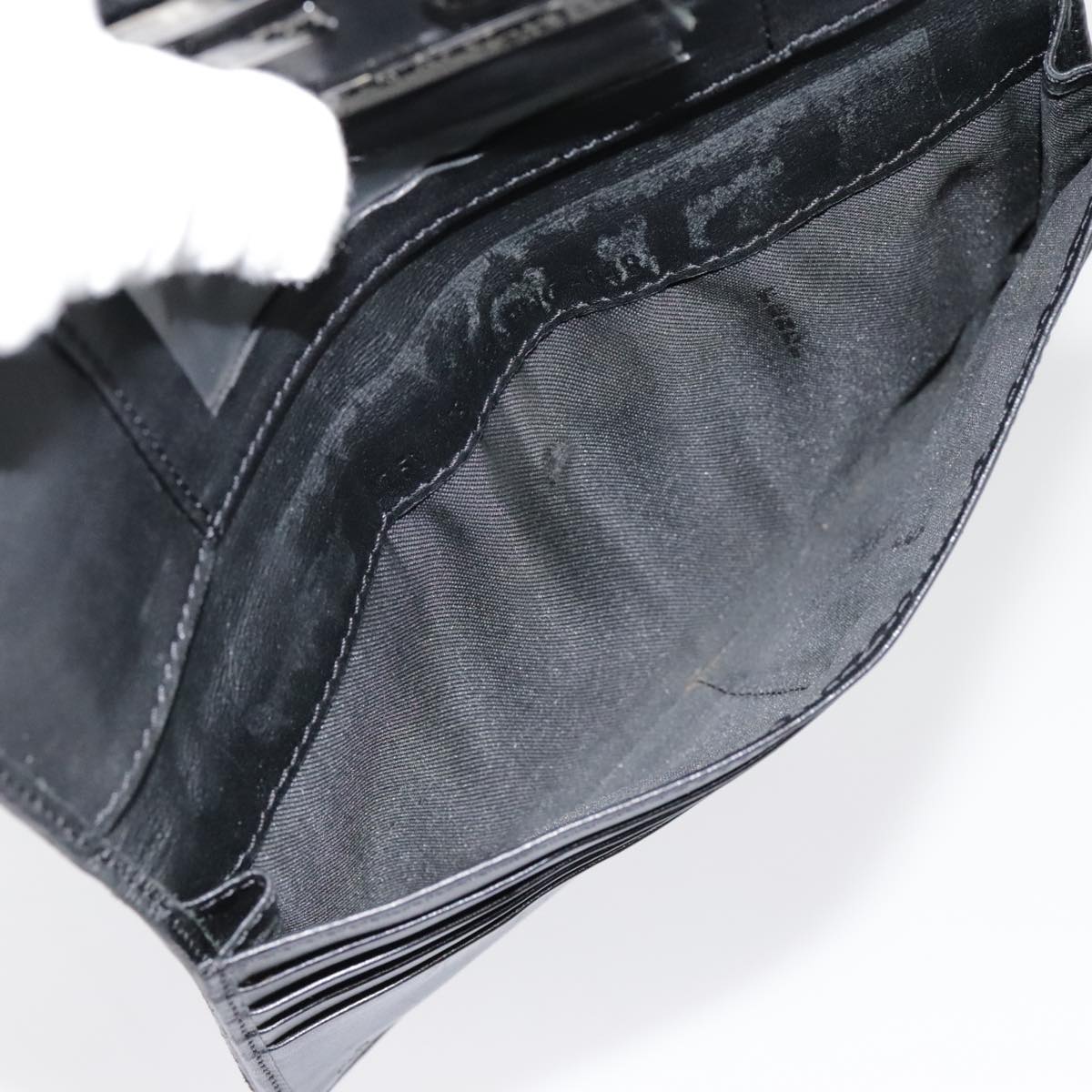 FENDI Zucchino Canvas Long Wallet Black Silver yk15074
