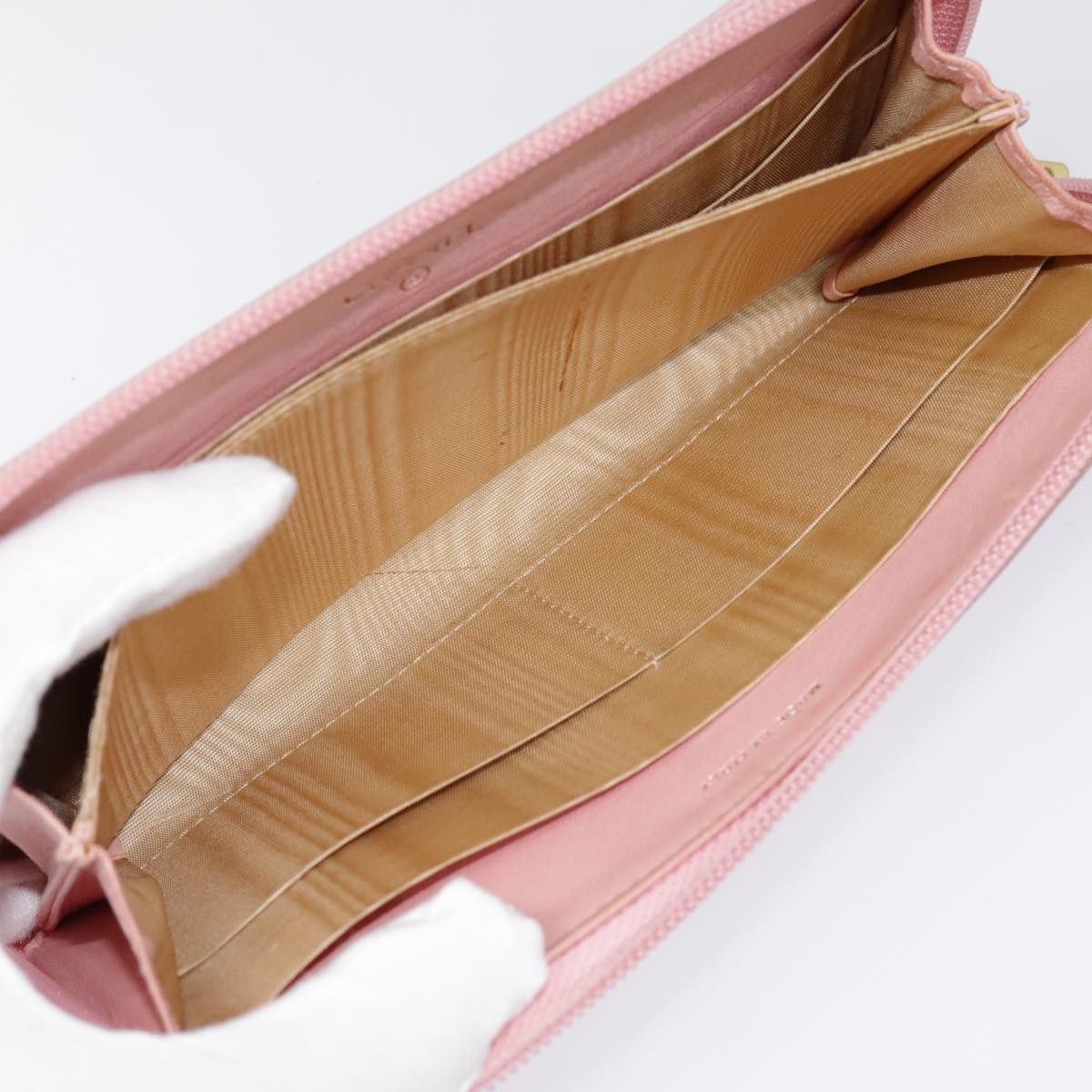 CHANEL COCO Mark Wallet Caviar Skin Pink Gold CC yk15247