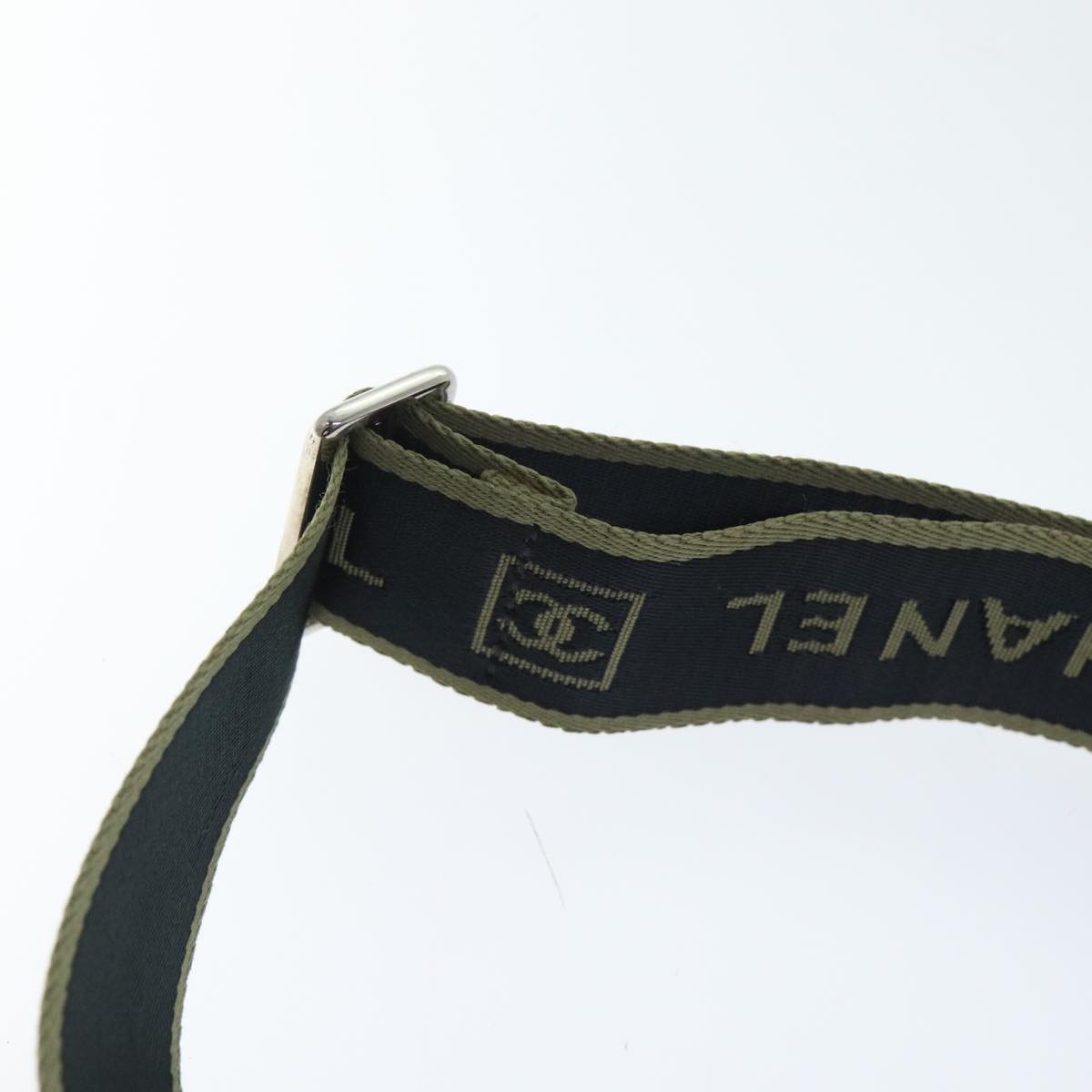 CHANEL Sports COCO Mark Shoulder Bag Nylon Black Silver CC yk15256