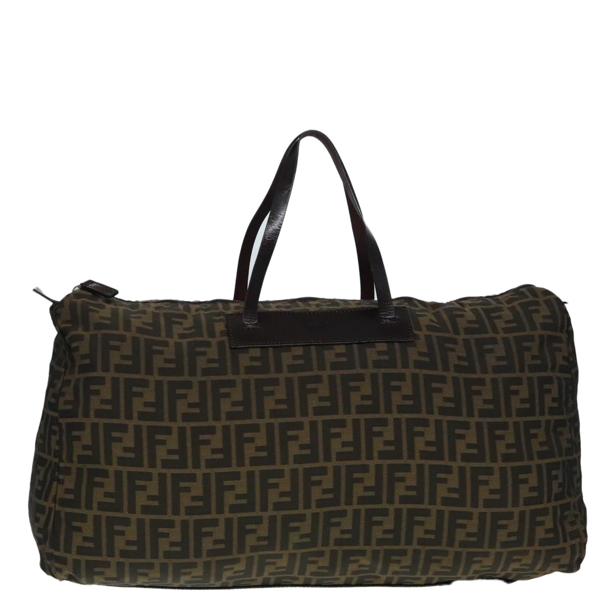 FENDI Zucca Canvas Boston Bag Brown yk15391
