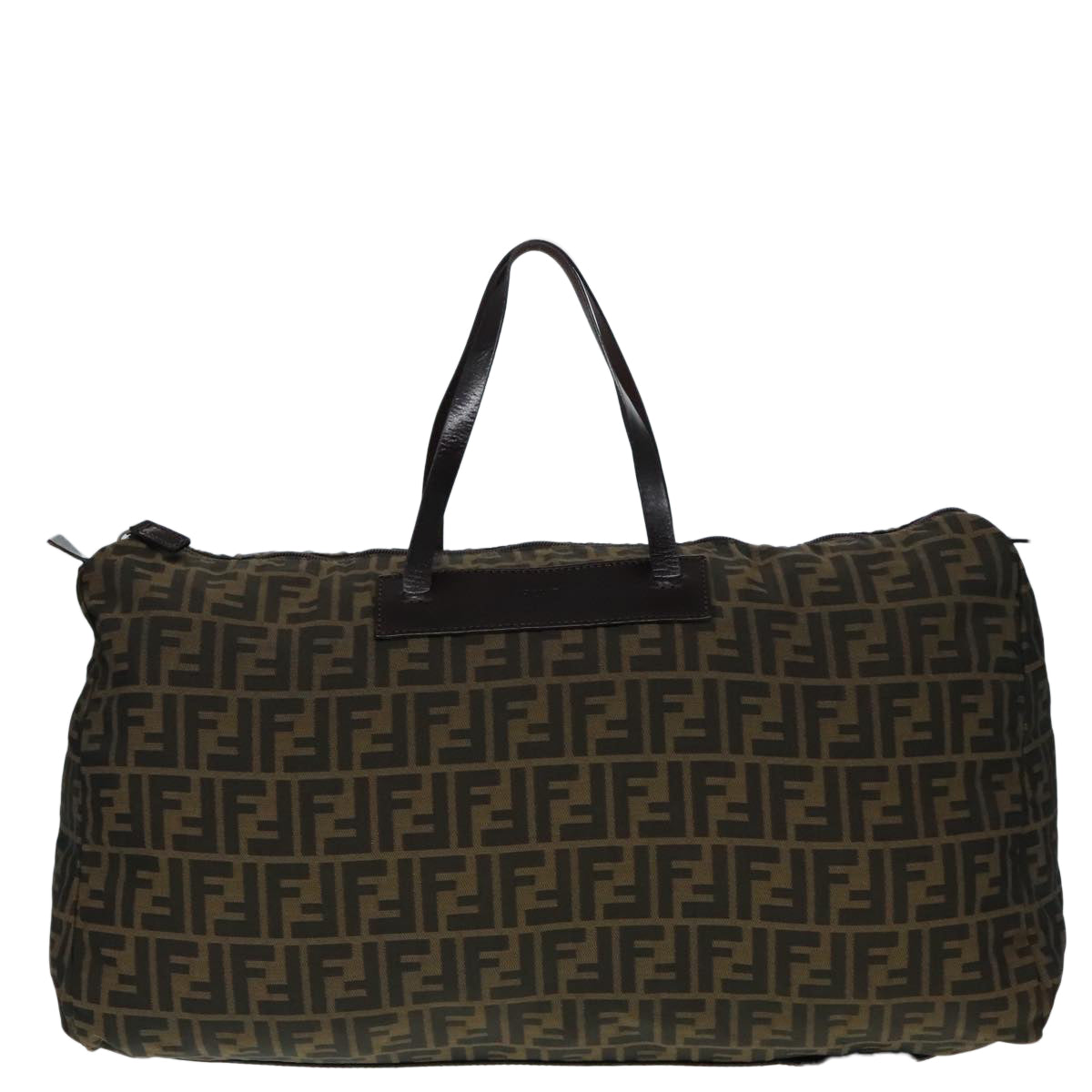 FENDI Zucca Canvas Boston Bag Brown yk15391