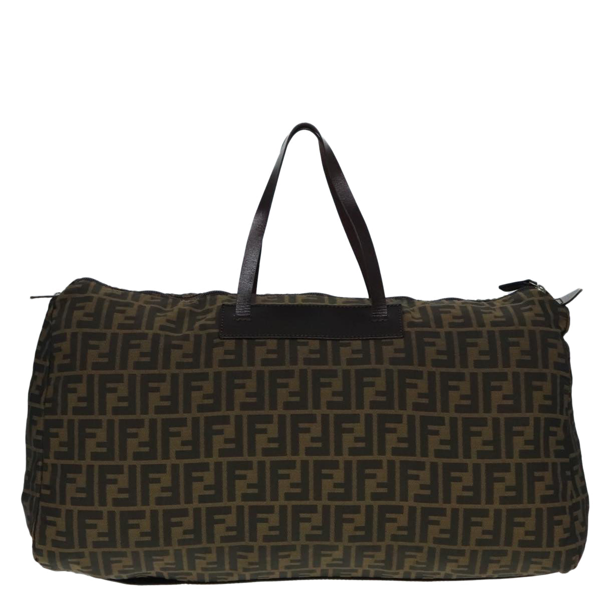 FENDI Zucca Canvas Boston Bag Brown yk15391