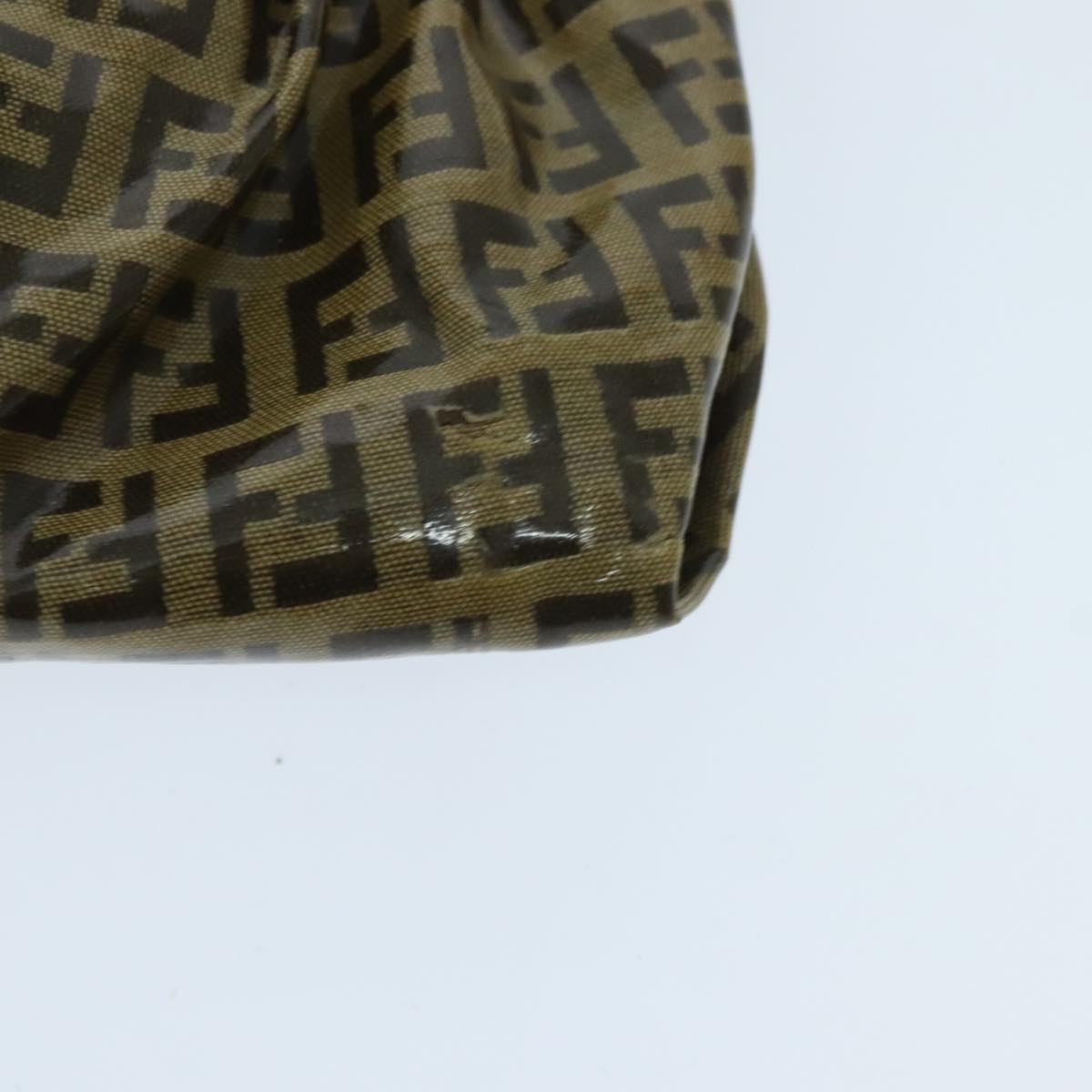 FENDI Zucchino Canvas Shoulder Bag Vintage Beige yk15431