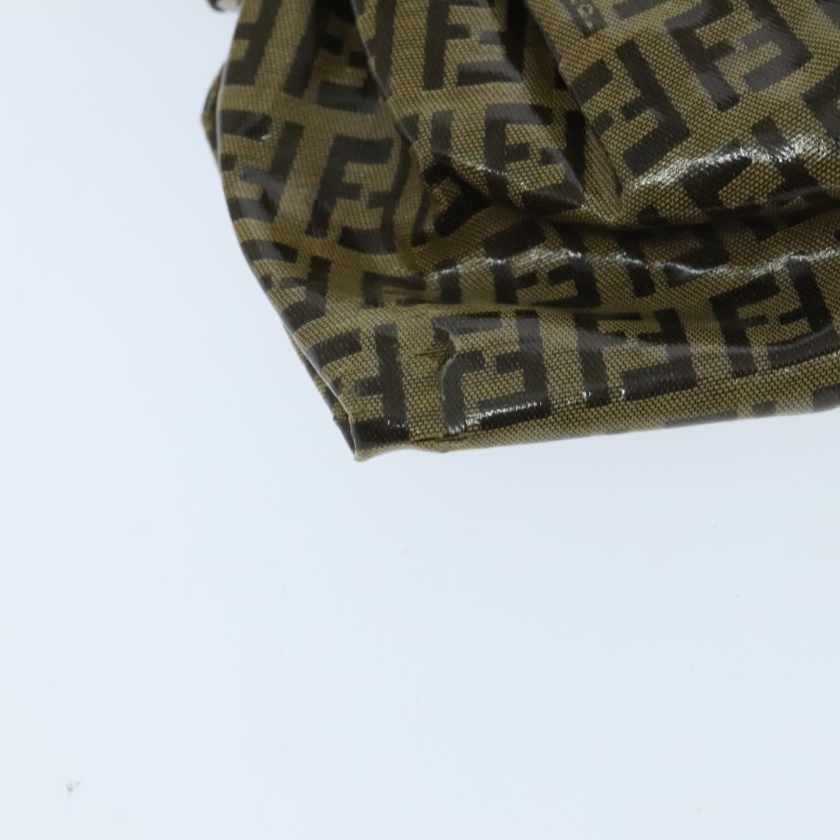 FENDI Zucchino Canvas Shoulder Bag Vintage Beige yk15431