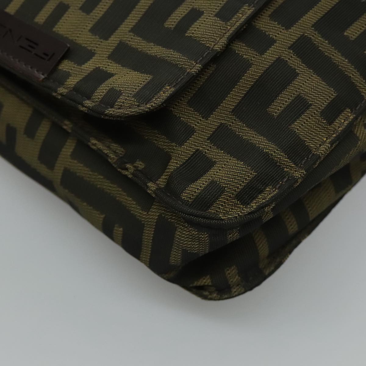 FENDI Zucca Canvas Shoulder Bag Brown yk15561
