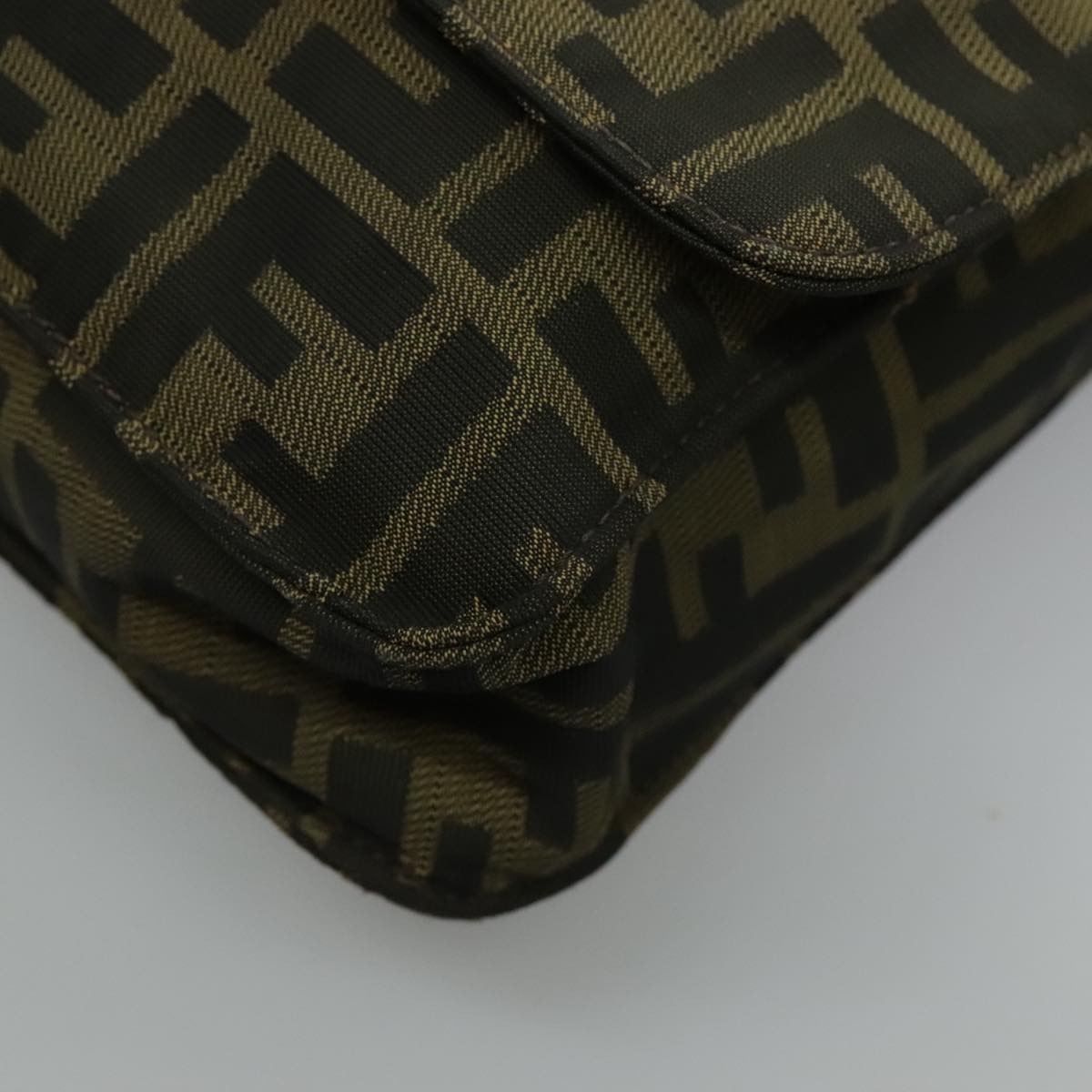 FENDI Zucca Canvas Shoulder Bag Brown yk15561
