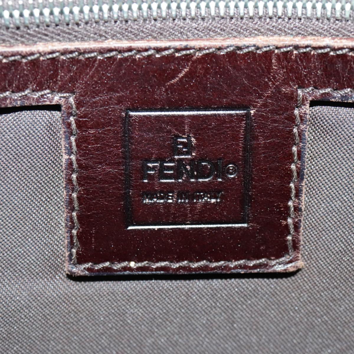 FENDI Zucca Canvas Shoulder Bag Brown yk15561