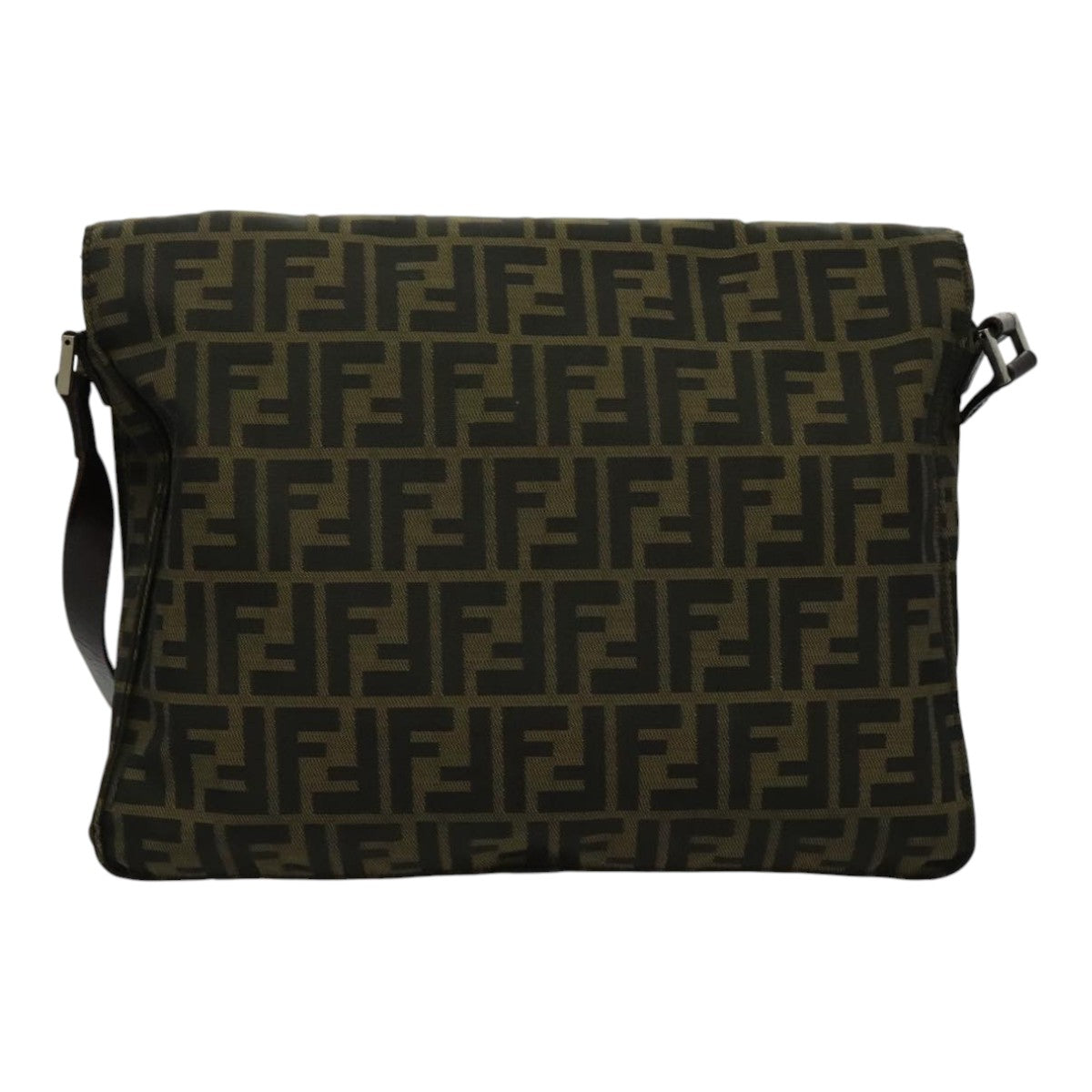 FENDI Zucca Canvas Shoulder Bag Brown yk15561