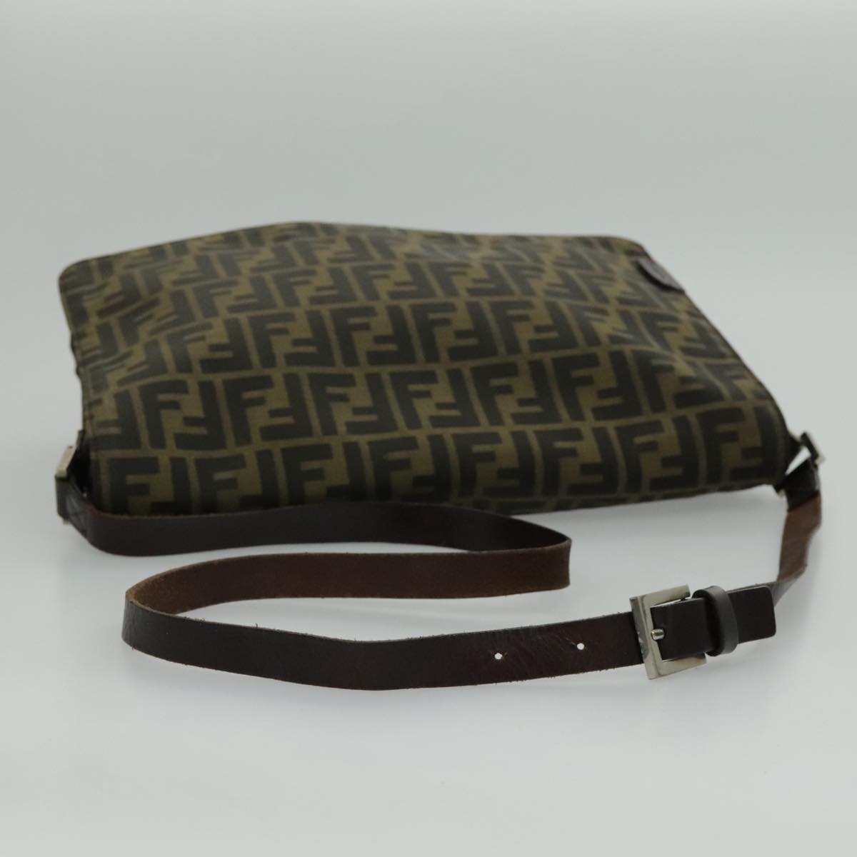 FENDI Zucca Canvas Shoulder Bag Brown yk15561
