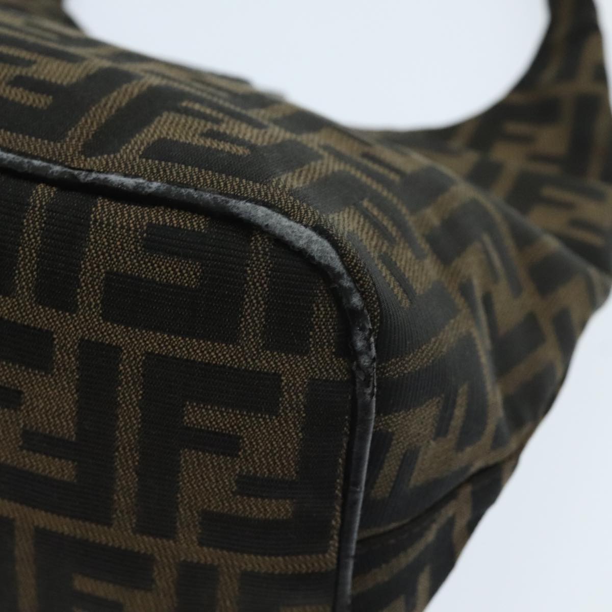 FENDI Zucca Canvas Mamma Baguette Shoulder Bag Brown yk15584
