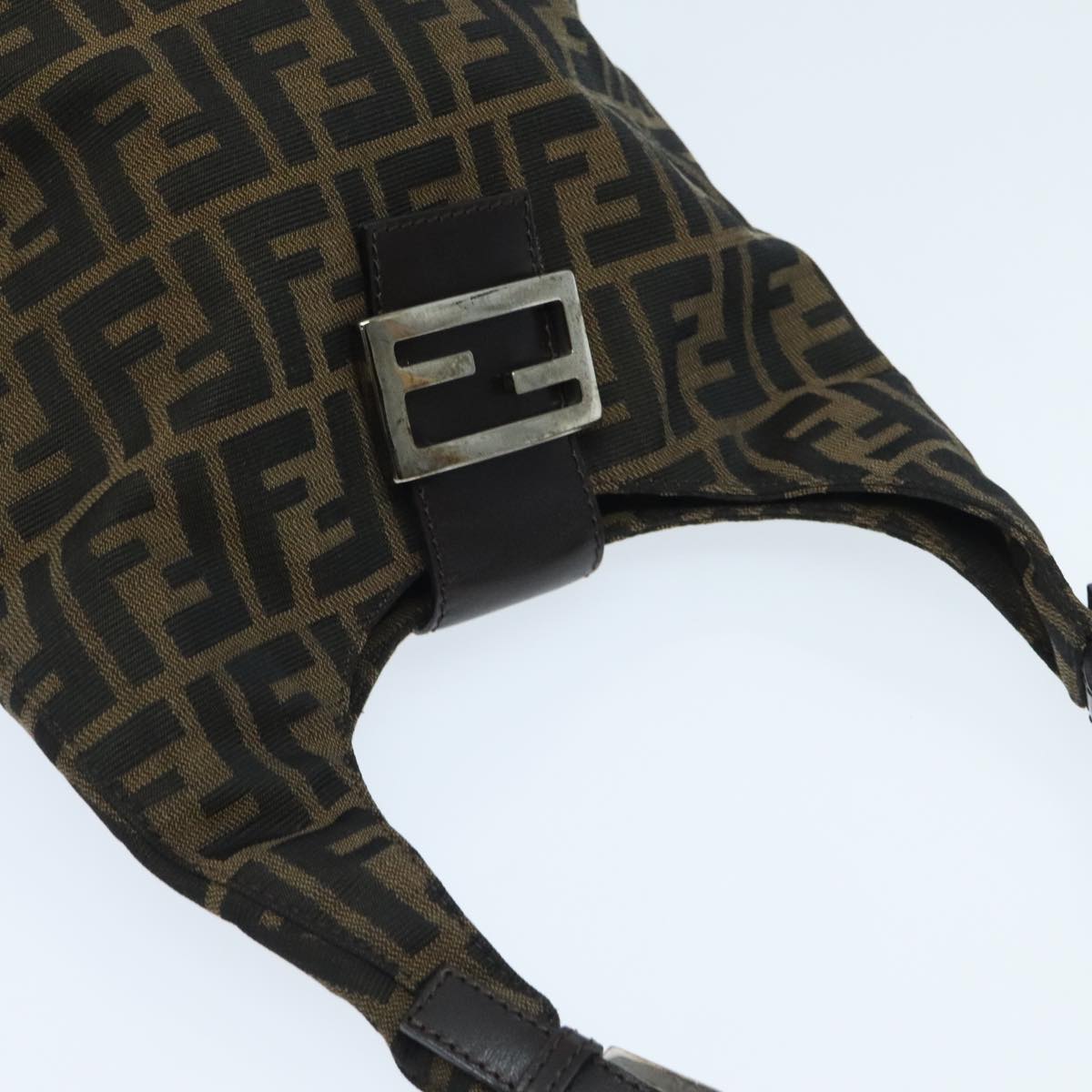 FENDI Zucca Canvas Mamma Baguette Shoulder Bag Brown yk15584