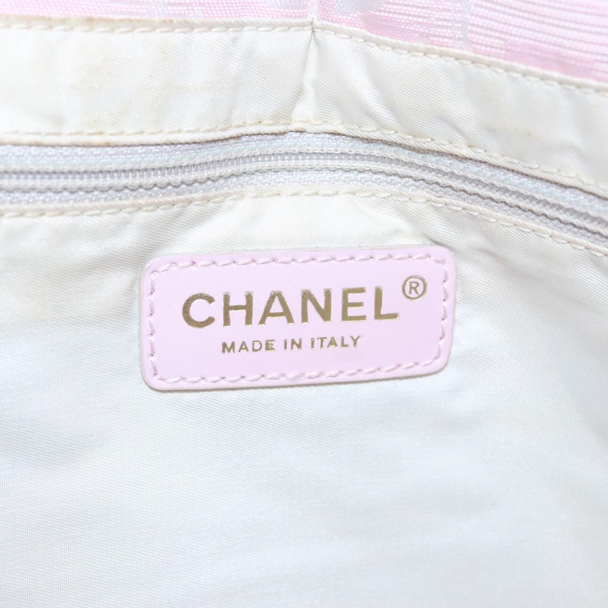 CHANEL New Travel line Tote Bag Nylon Pink Gold CC yk15733