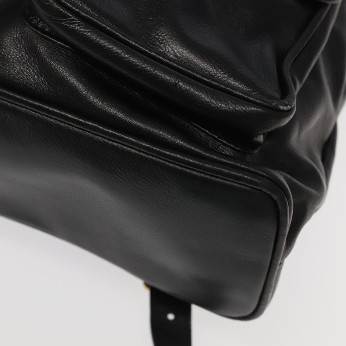 GUCCI Bamboo Backpack Leather Black Gold 003 2058 0016 yk15777