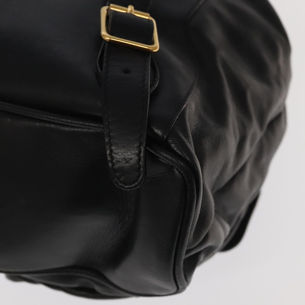 GUCCI Bamboo Backpack Leather Black Gold 003 2058 0016 yk15777