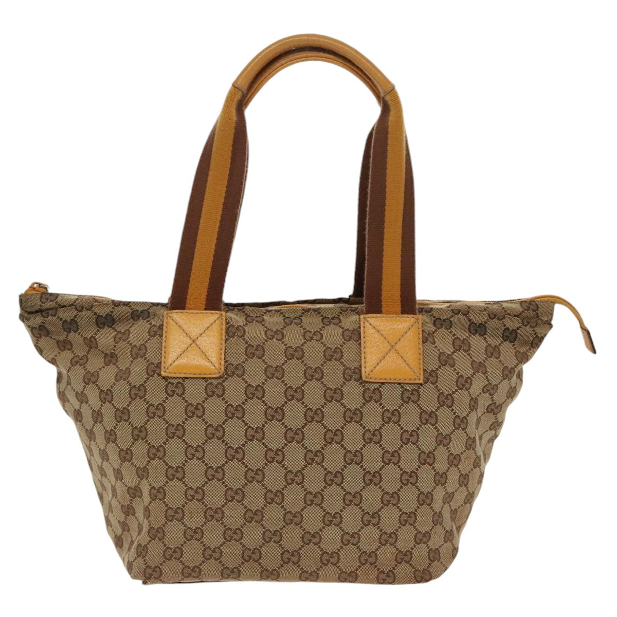 GUCCI GG Canvas Tote Bag Beige Silver 131230 yk15782