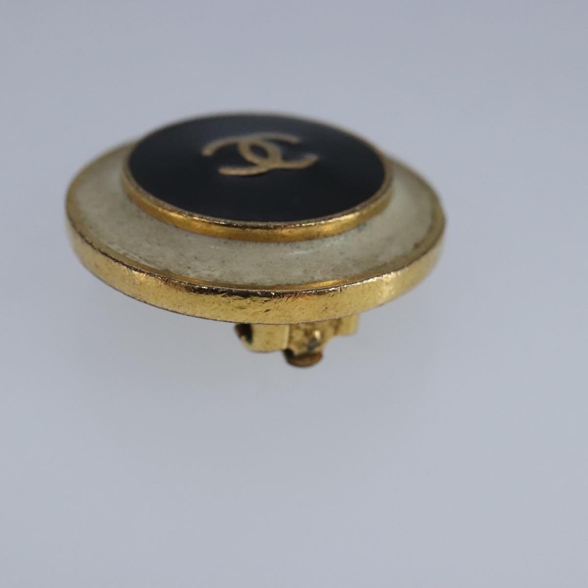 CHANEL COCO Mark Earring metal Gold CC yk15811