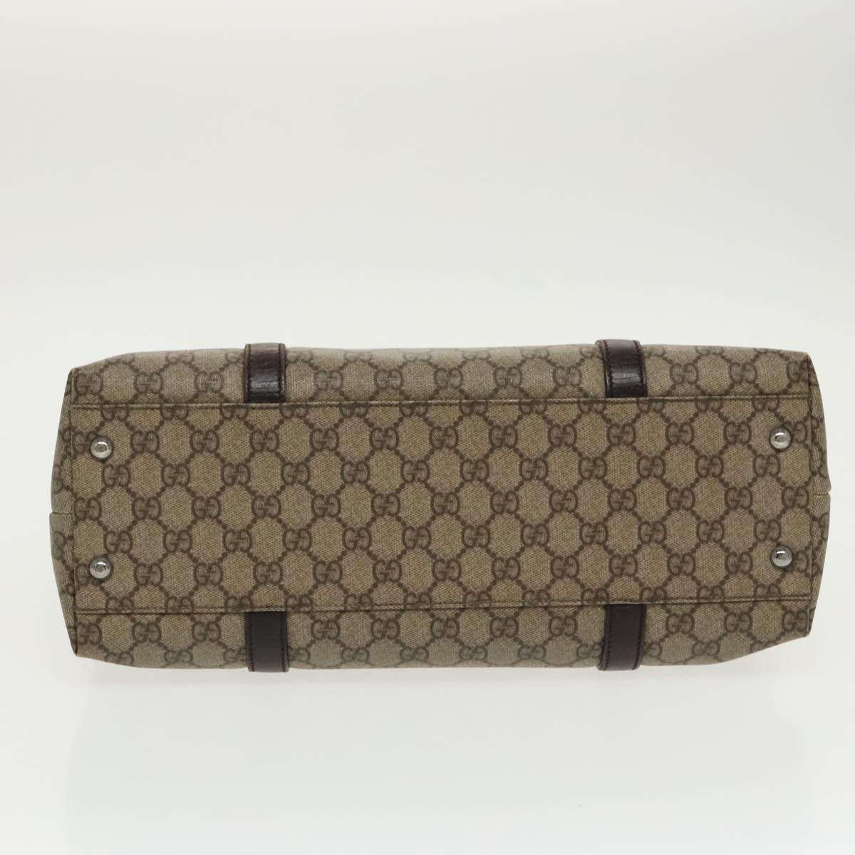 GUCCI GG Supreme Tote Bag PVC Beige Silver 114595 yk15868