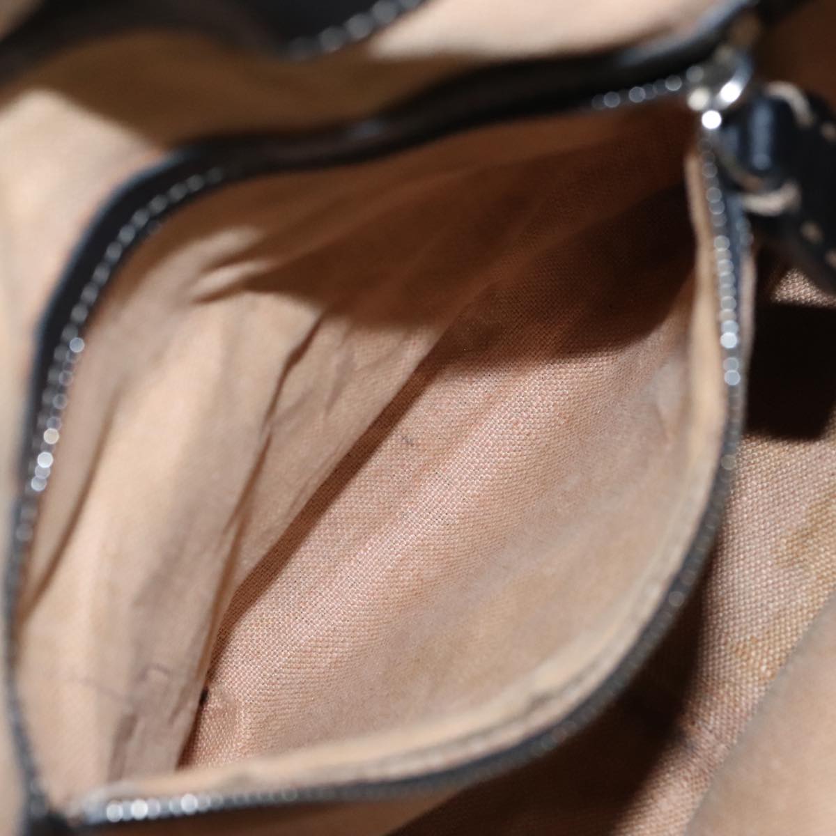 FENDI Celeria Tote Bag Leather Black Gold yk15995