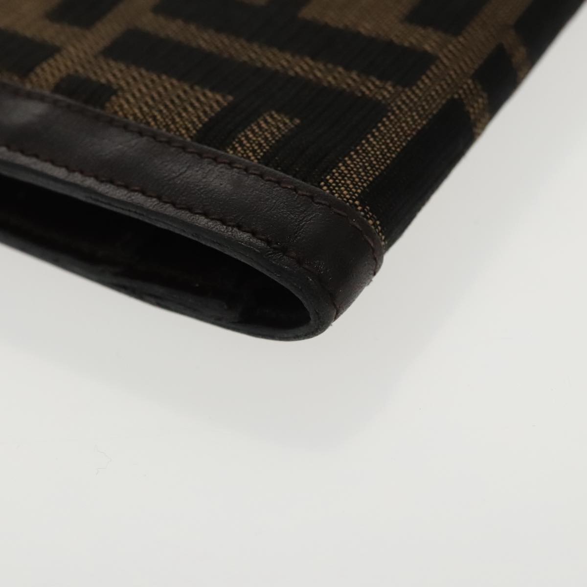 FENDI Zucca Canvas Wallet Black Brown yk16013