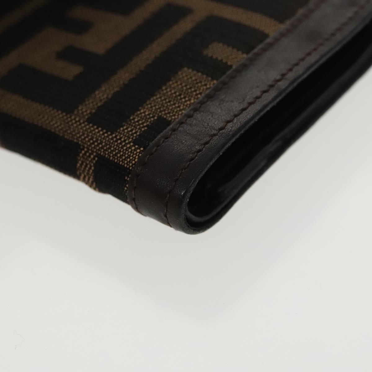 FENDI Zucca Canvas Wallet Black Brown yk16013