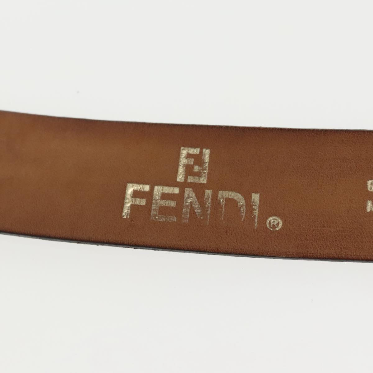FENDI Belt Leather 31.9"" Brown yk16060