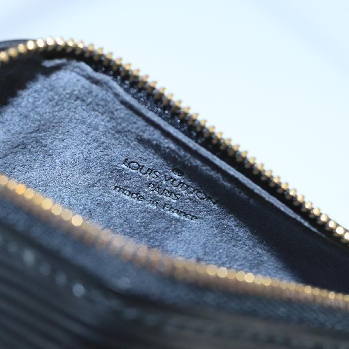 LOUIS VUITTON Epi Soufflot Pouch Black LV yk16122