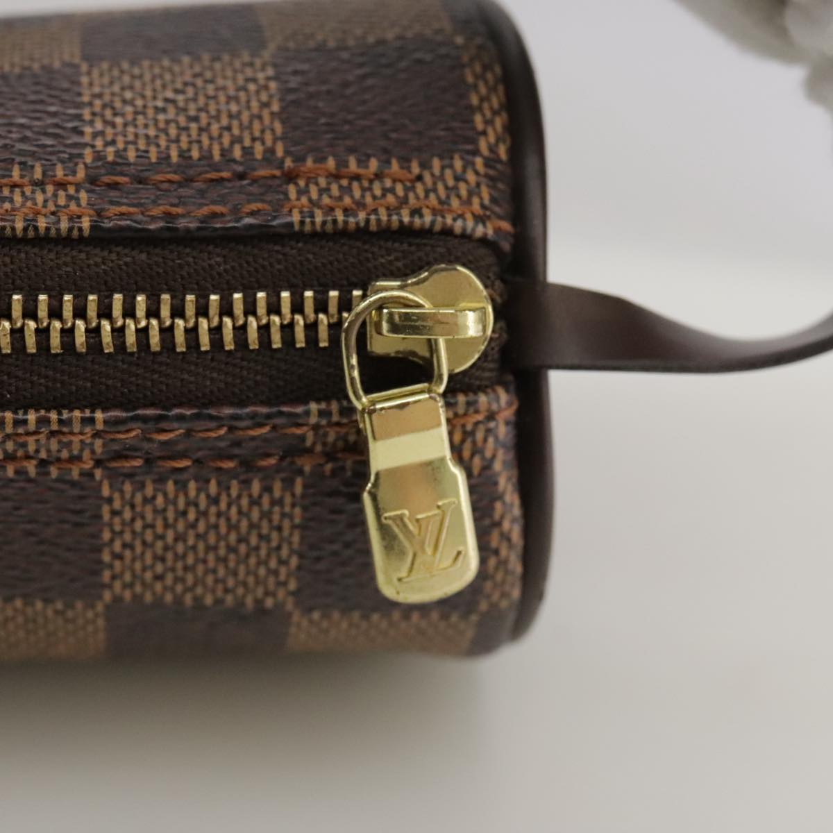 LOUIS VUITTON Damier Ebene Papillon Pouch LV yk16185
