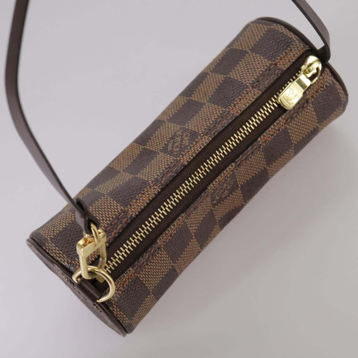 LOUIS VUITTON Damier Ebene Papillon Pouch LV yk16185