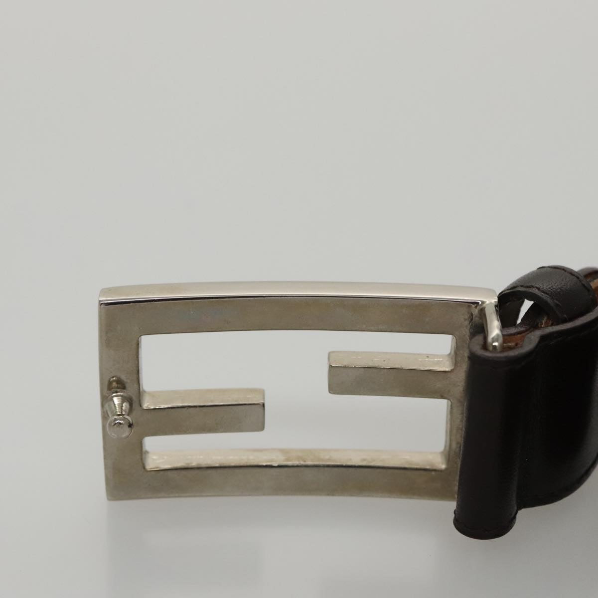 FENDI Zucca Canvas Belt 32.3""-36.2"" Brown yk16363