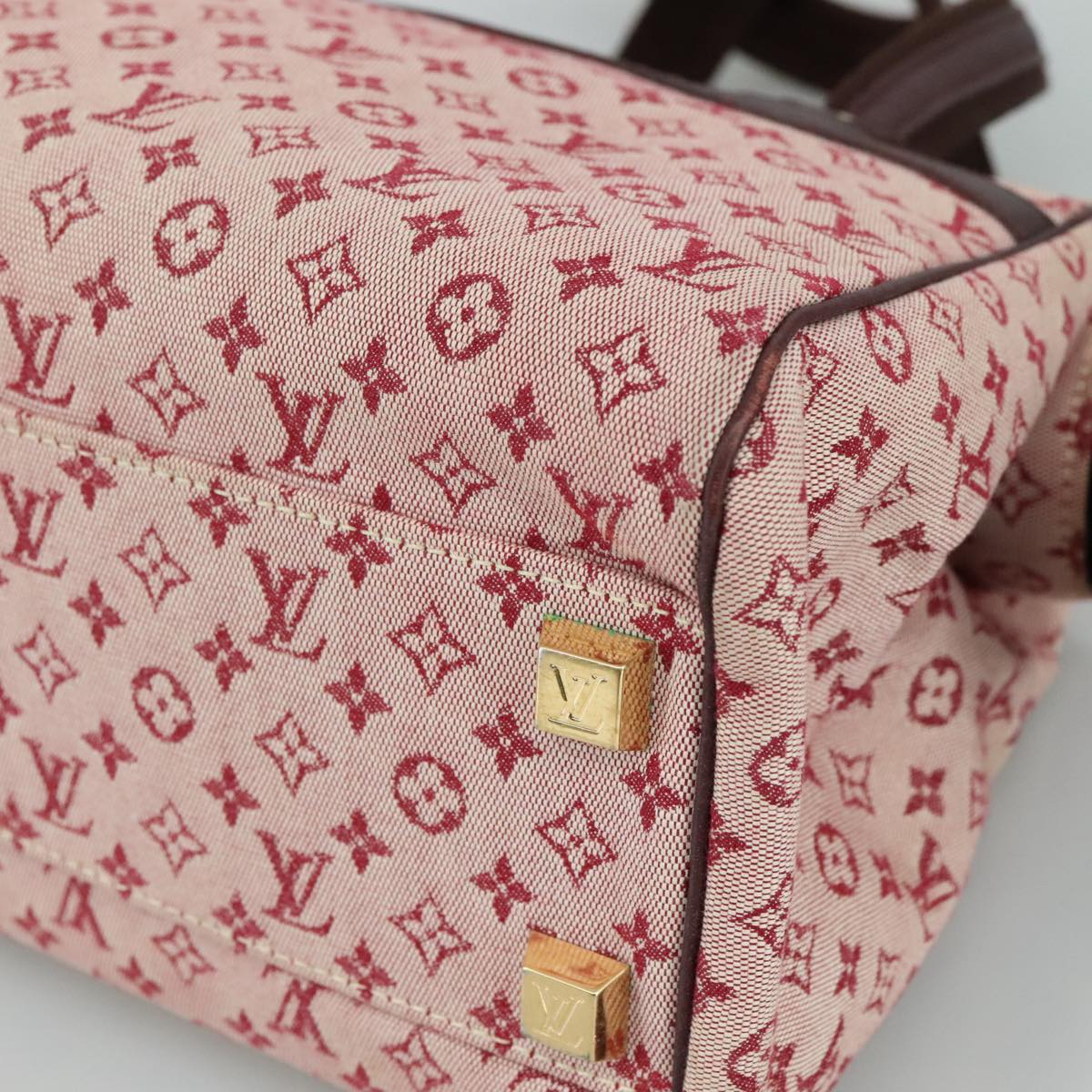 LOUIS VUITTON Monogram Mini Josephine PM Hand Bag Red M92216 LV yk16370