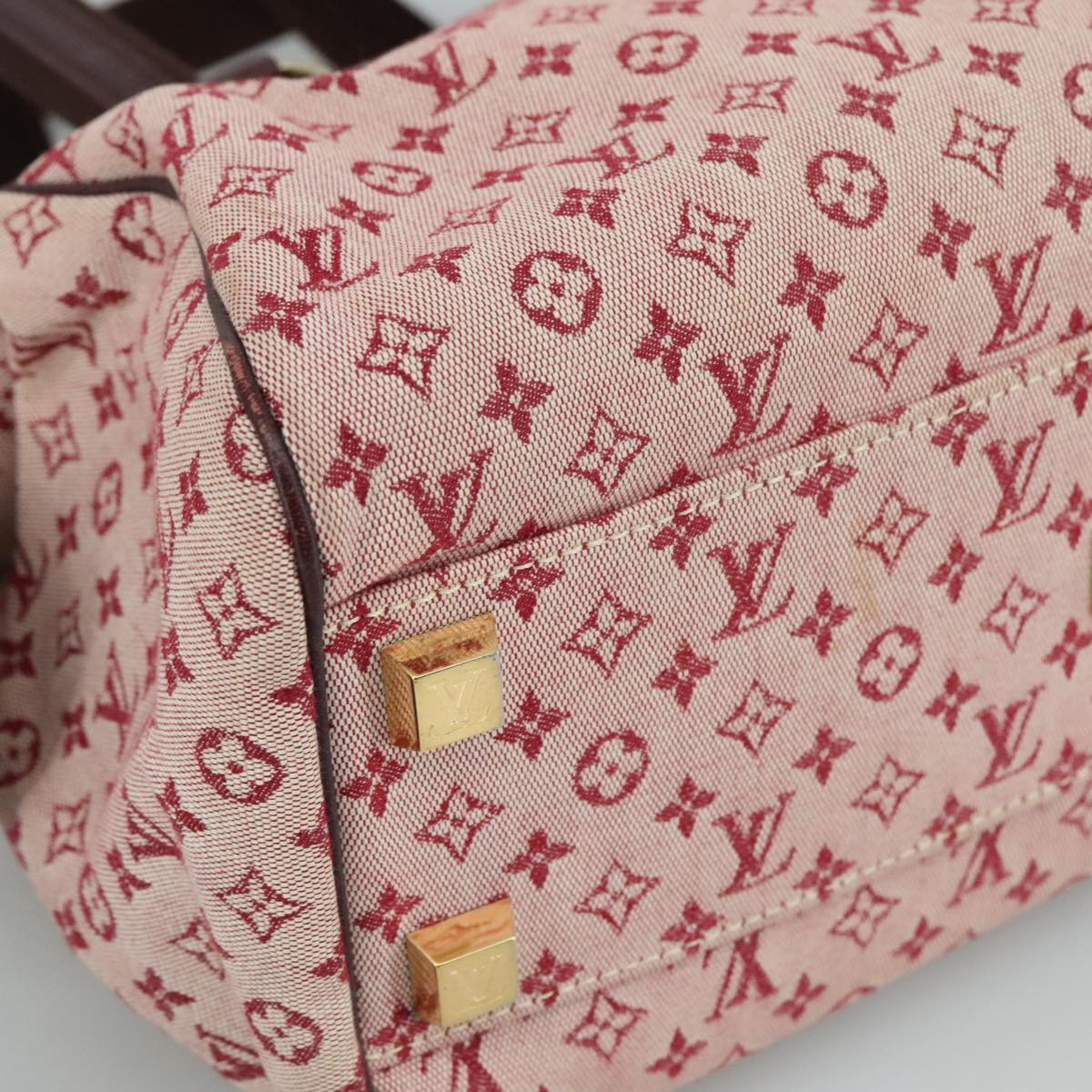 LOUIS VUITTON Monogram Mini Josephine PM Hand Bag Red M92216 LV yk16370
