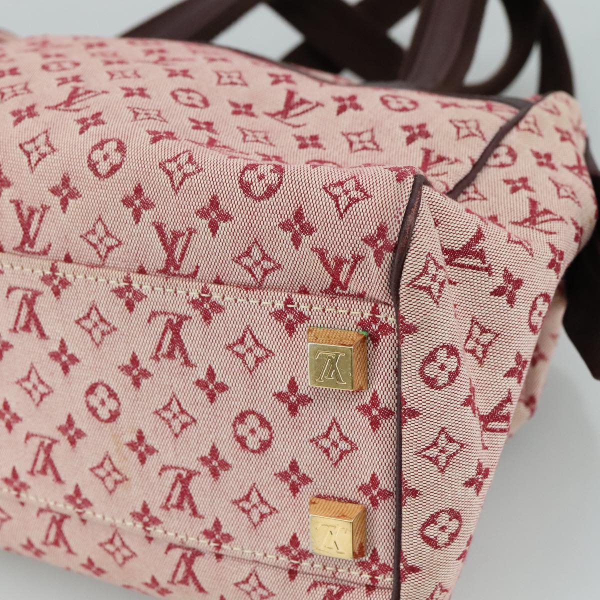 LOUIS VUITTON Monogram Mini Josephine PM Hand Bag Red M92216 LV yk16370