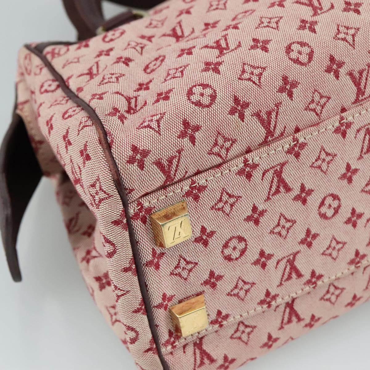 LOUIS VUITTON Monogram Mini Josephine PM Hand Bag Red M92216 LV yk16370