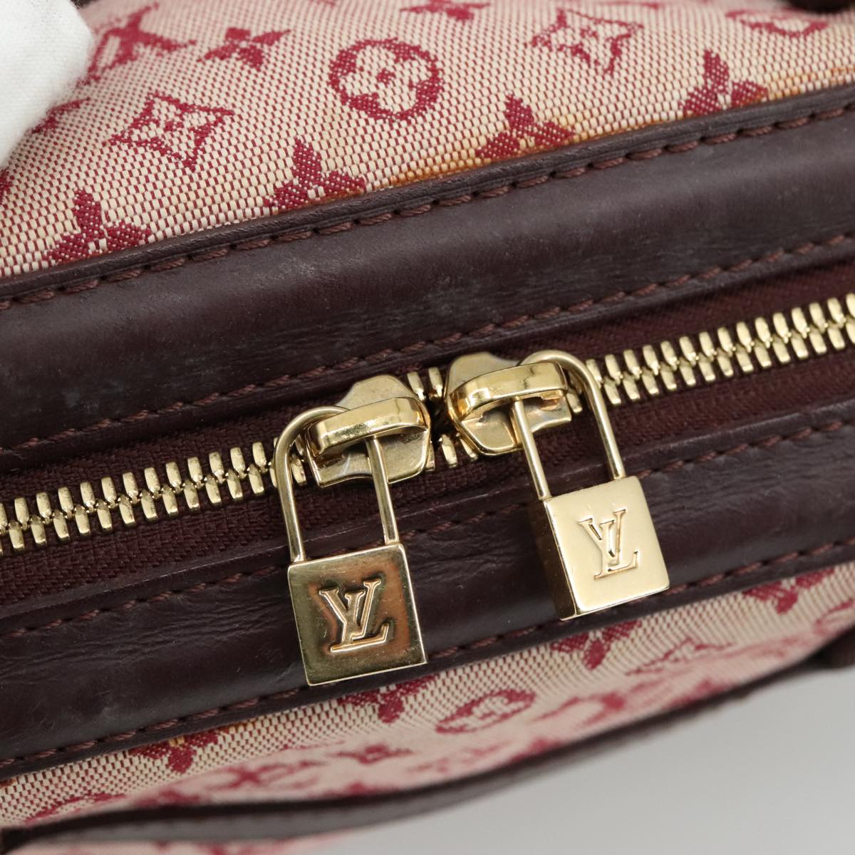 LOUIS VUITTON Monogram Mini Josephine PM Hand Bag Red M92216 LV yk16370