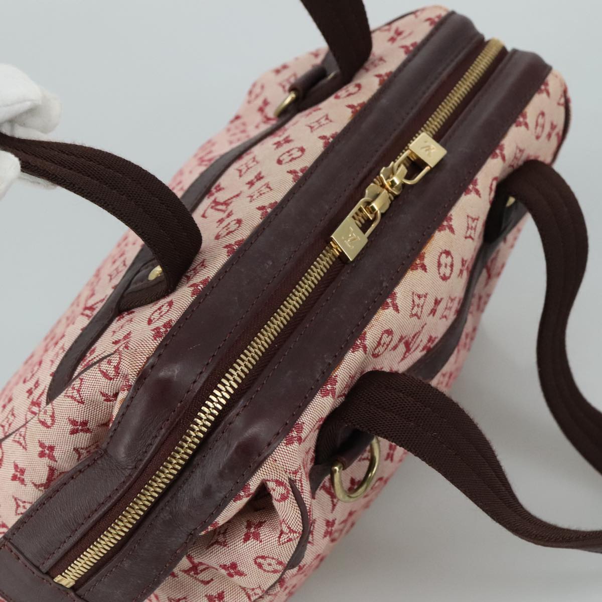 LOUIS VUITTON Monogram Mini Josephine PM Hand Bag Red M92216 LV yk16370