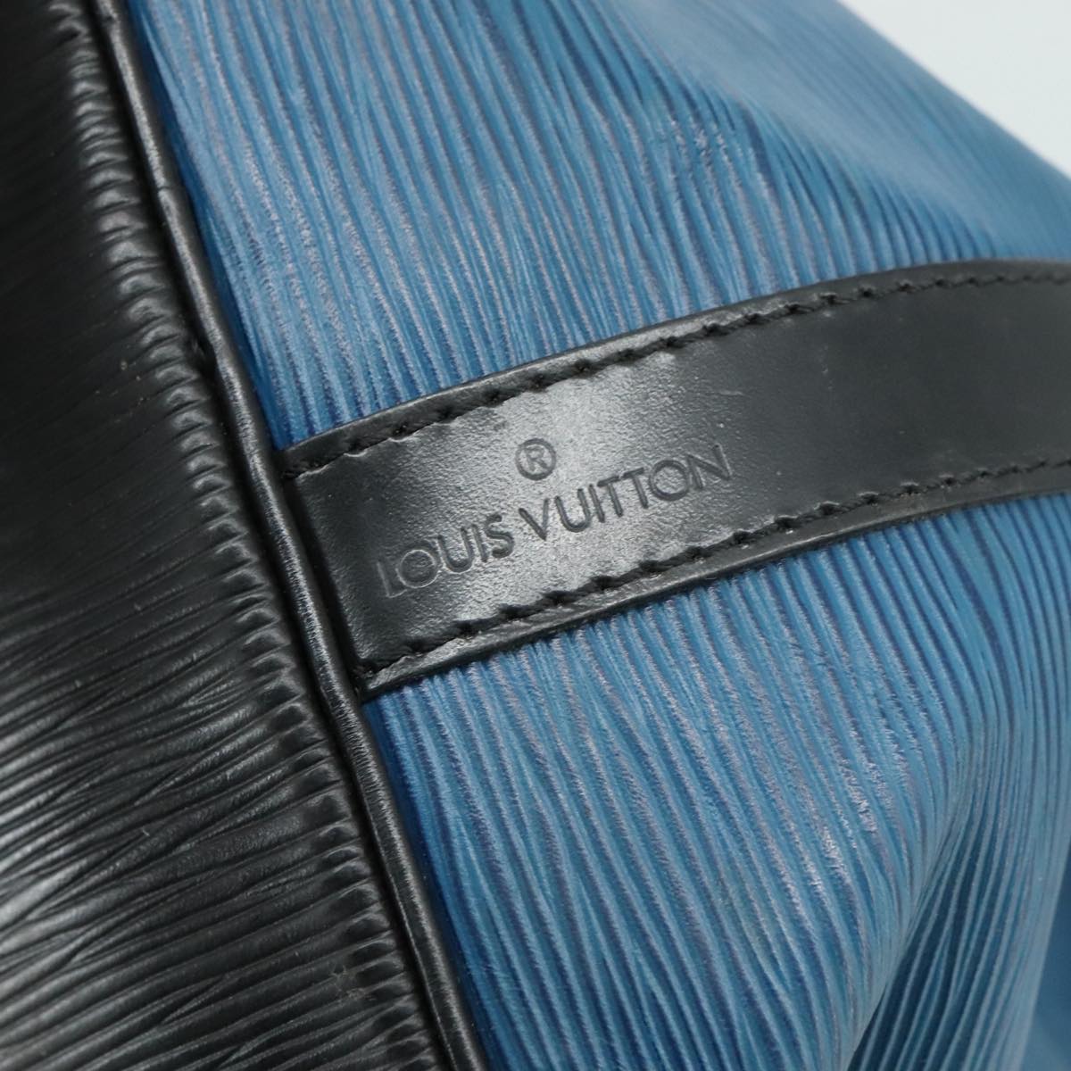 LOUIS VUITTON Epi Petit Noe Shoulder Bag Bicolor Black Blue M44152 yk16375