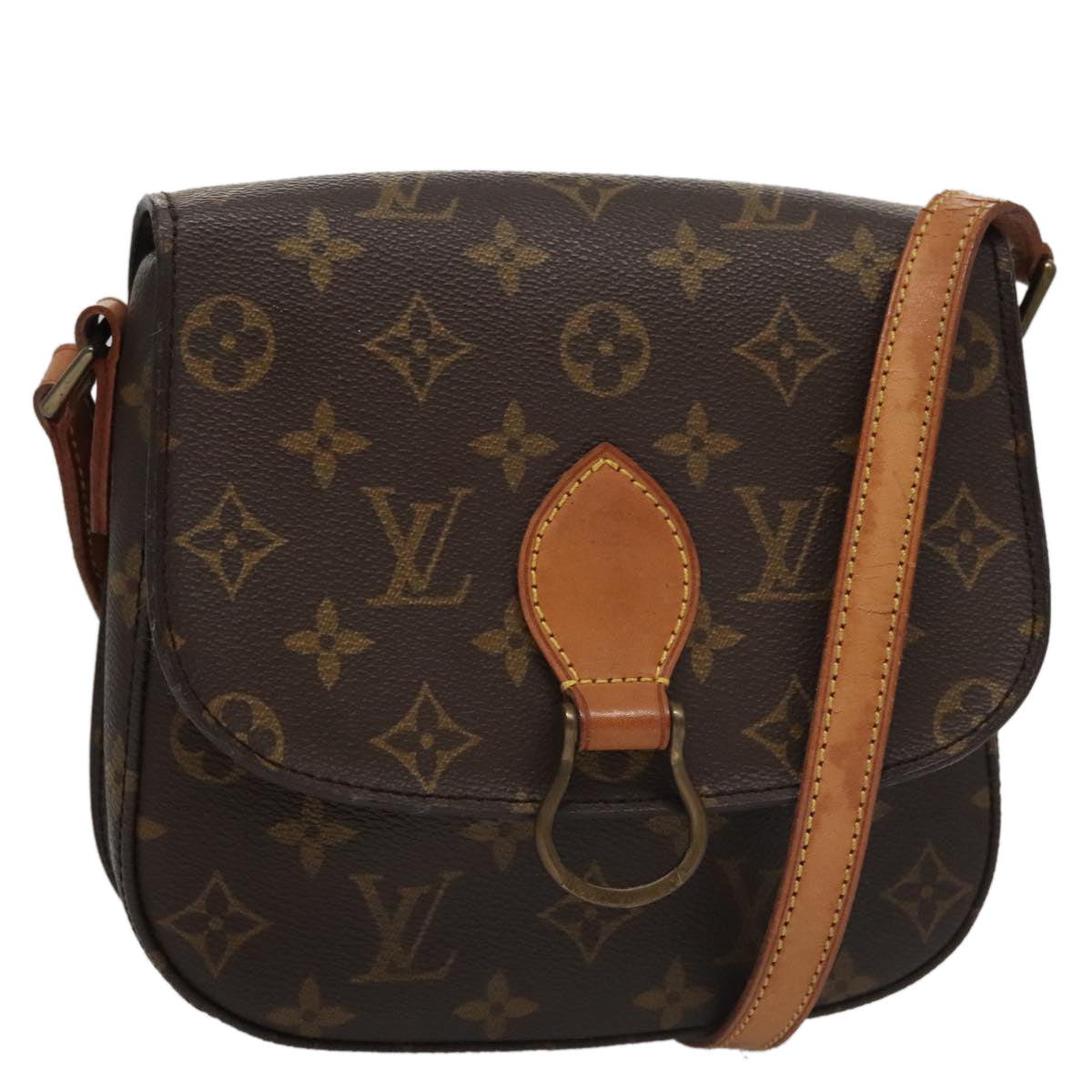 LOUIS VUITTON Monogram Saint Cloud MM Shoulder Bag M51243 LV yk16386