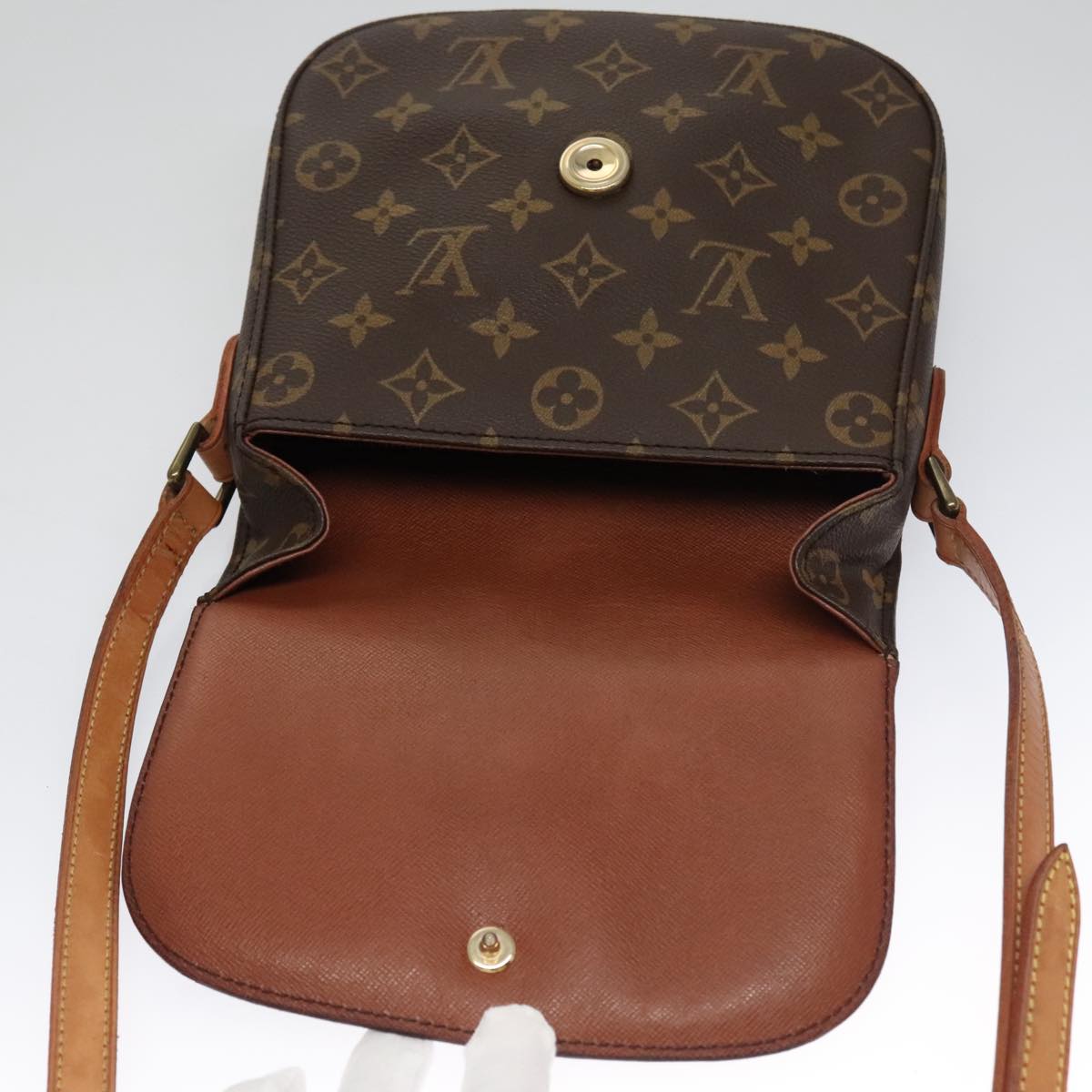 LOUIS VUITTON Monogram Saint Cloud MM Shoulder Bag M51243 LV yk16386