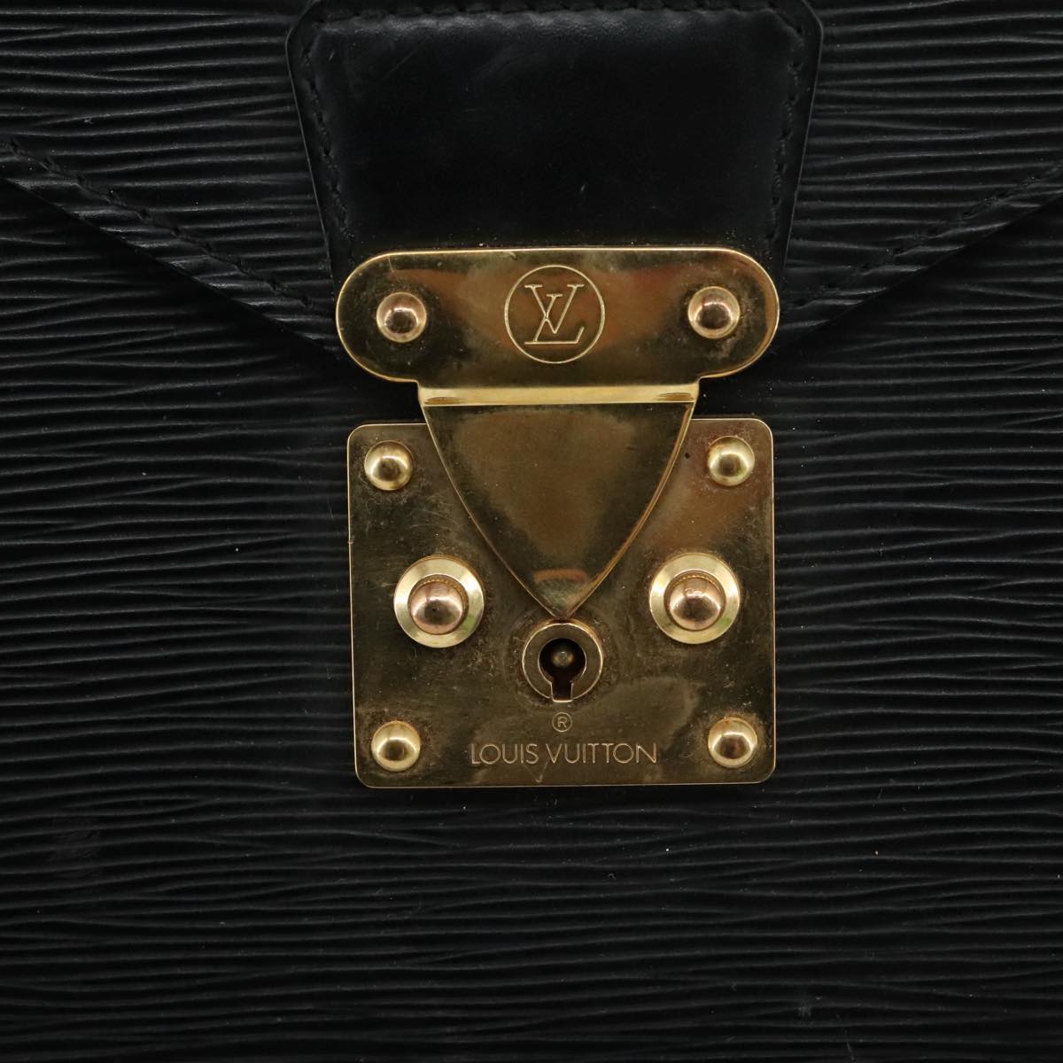 LOUIS VUITTON Epi Serviette Conseiller Business Bag Black M54422 LV yk16392