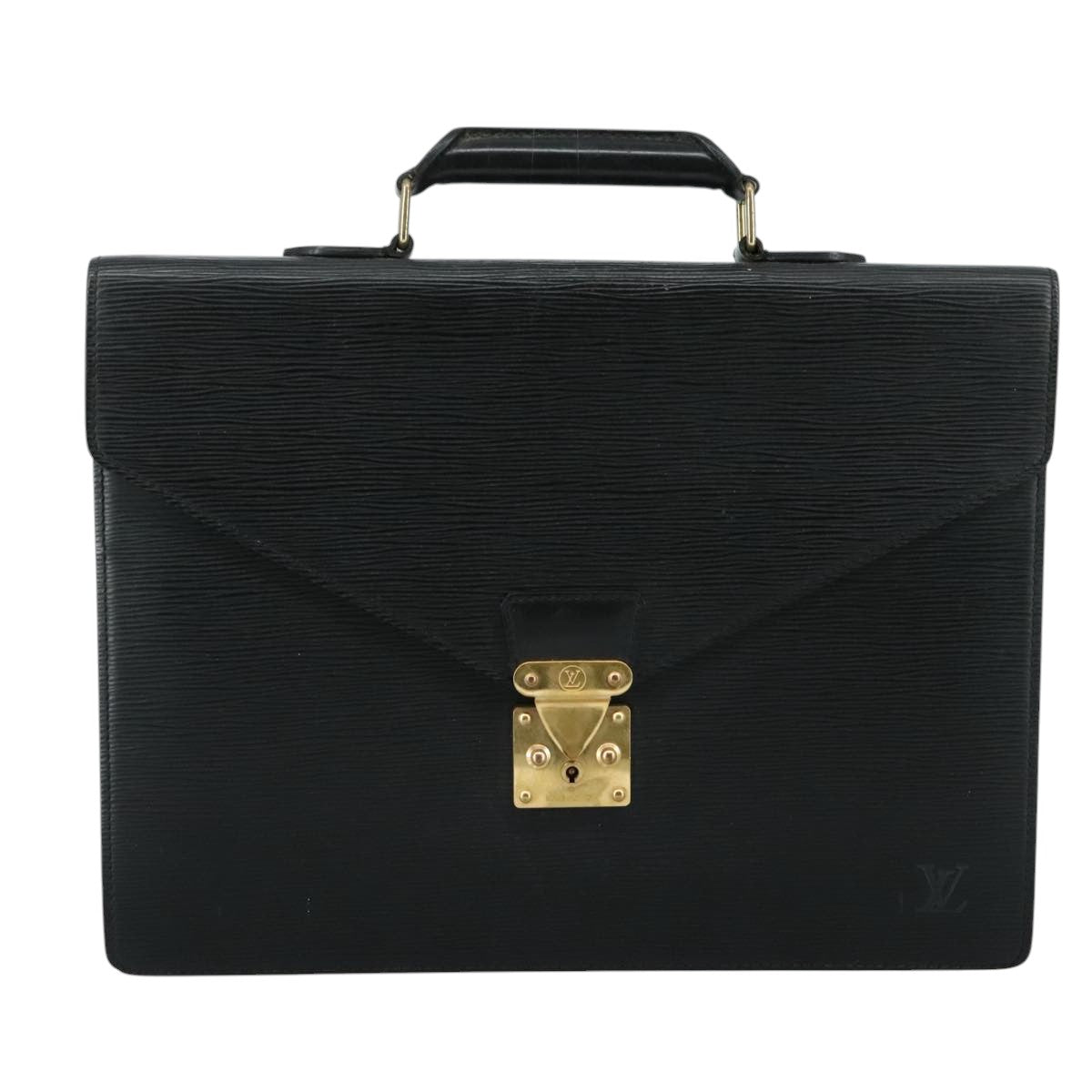 LOUIS VUITTON Epi Serviette Conseiller Business Bag Black M54422 LV yk16392
