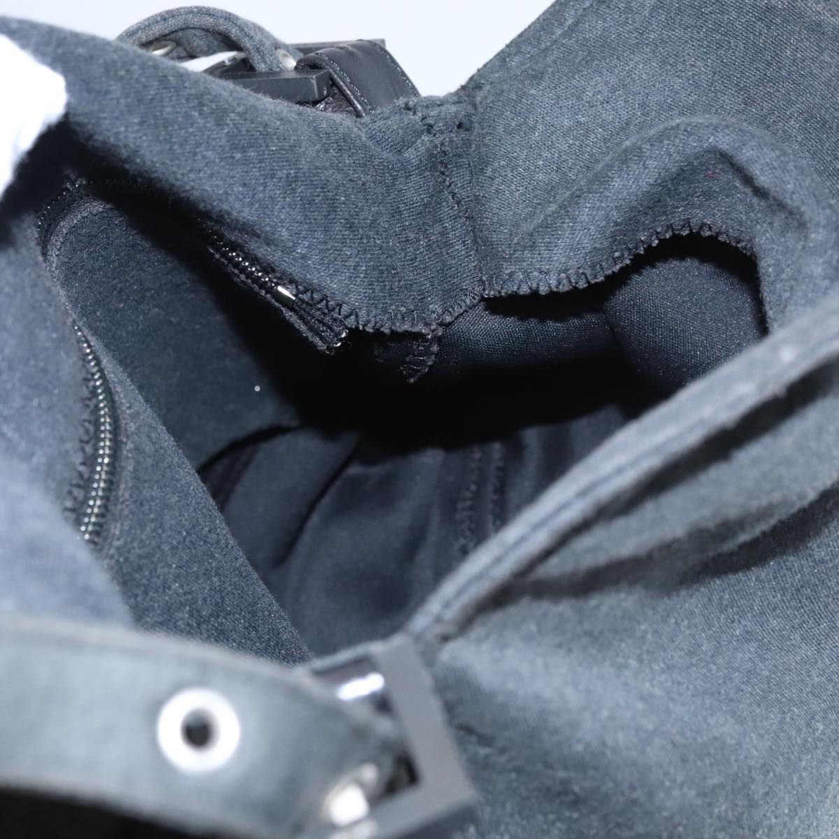 FENDI Mamma Baguette Shoulder Bag cotton Gray yk16404