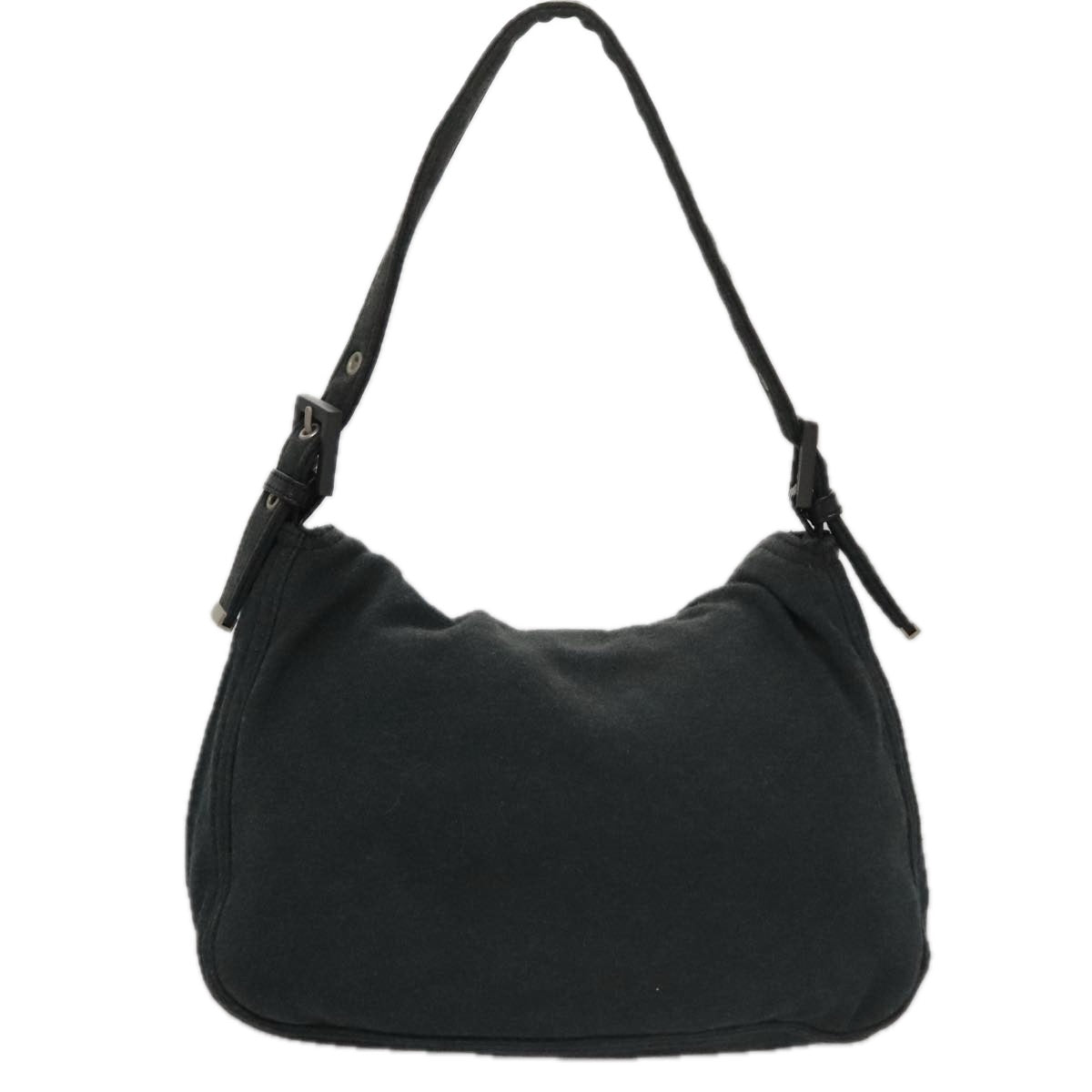 FENDI Mamma Baguette Shoulder Bag cotton Gray yk16404