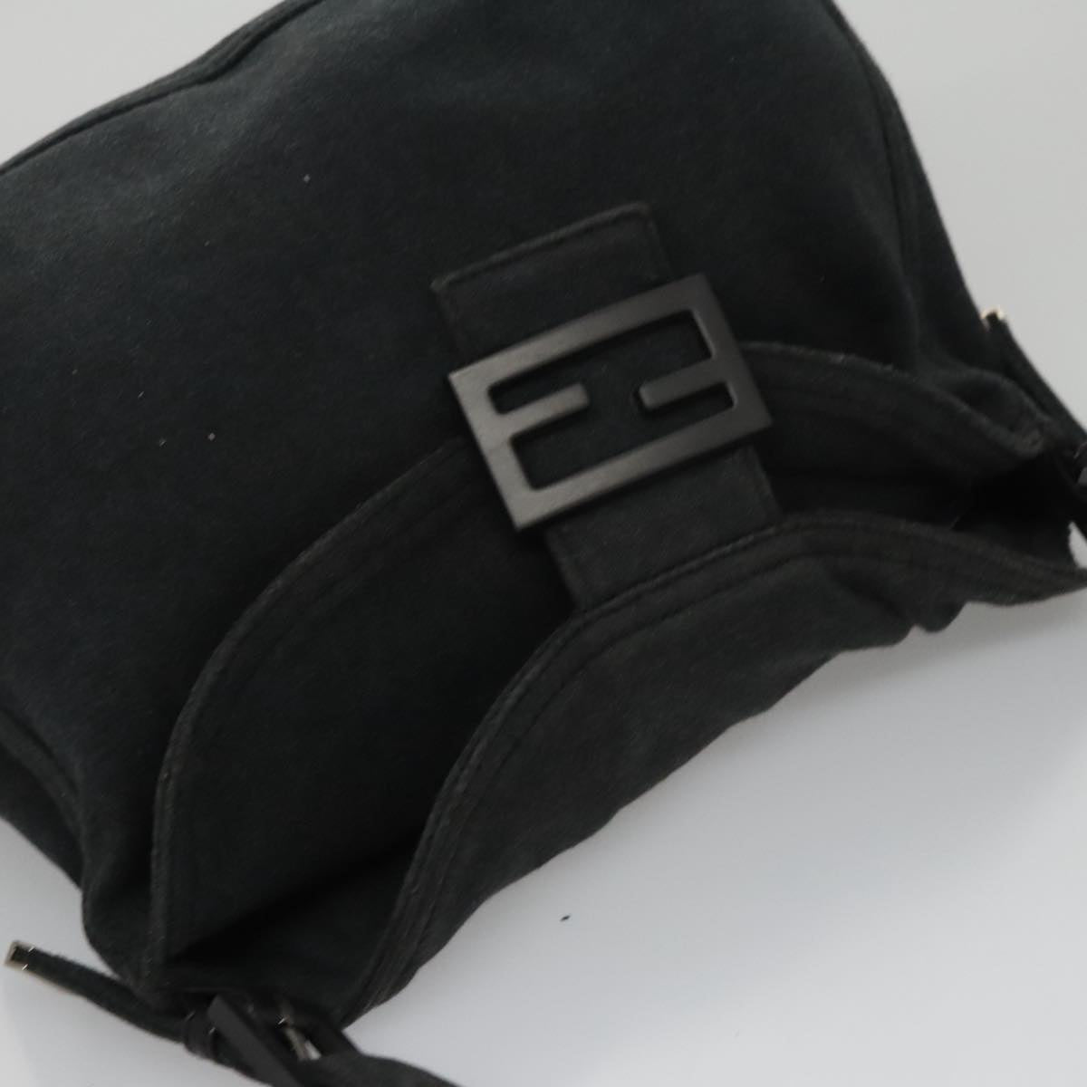 FENDI Mamma Baguette Shoulder Bag cotton Gray yk16404